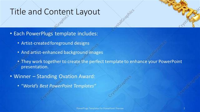 Title and Content presentation slide layout