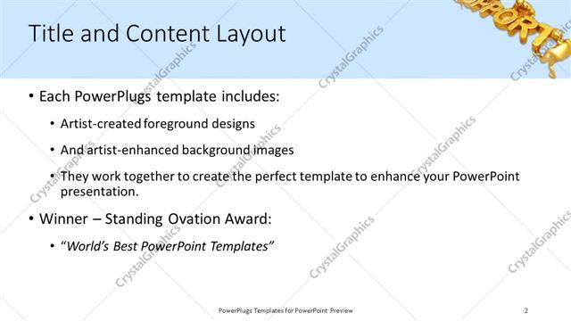 Title and Content presentation slide layout