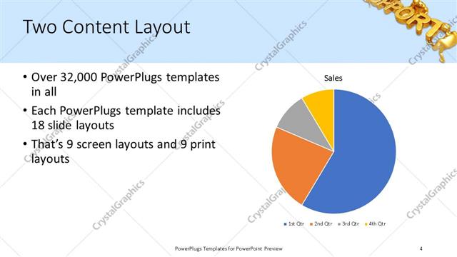 Two Content presentation slide layout
