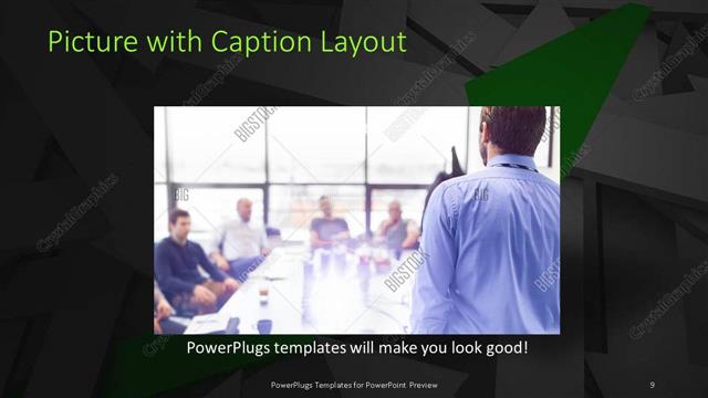 Picture with Caption presentation slide layout