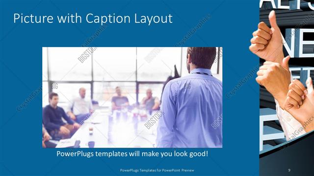 Picture with Caption presentation slide layout