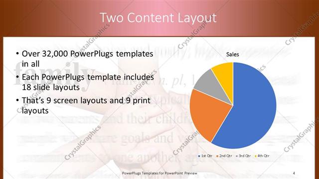 Two Content presentation slide layout