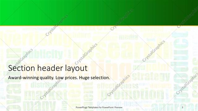 Section Header presentation slide layout