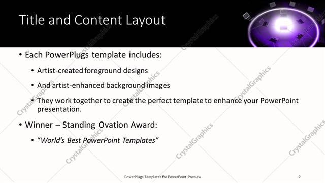 Title and Content presentation slide layout