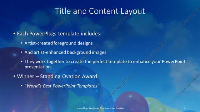 Title and Content presentation slide layout