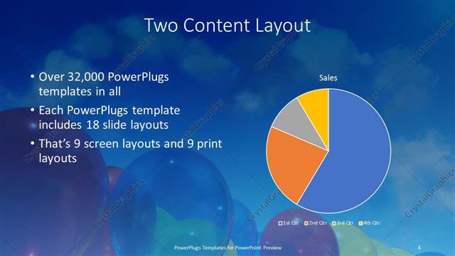 Two Content presentation slide layout