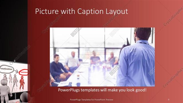 Picture with Caption presentation slide layout