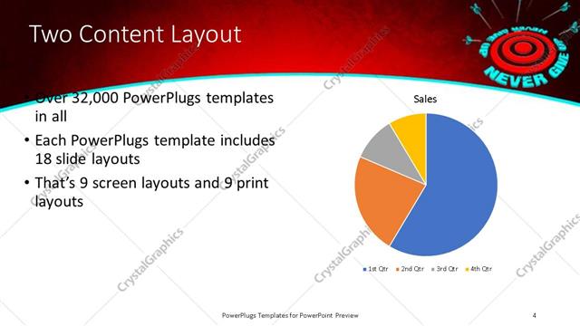 Two Content presentation slide layout