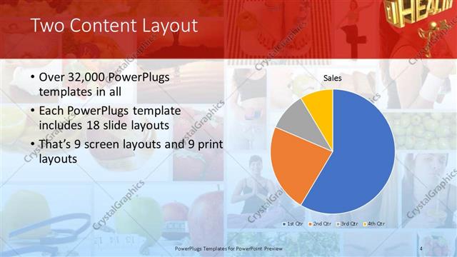 Two Content presentation slide layout