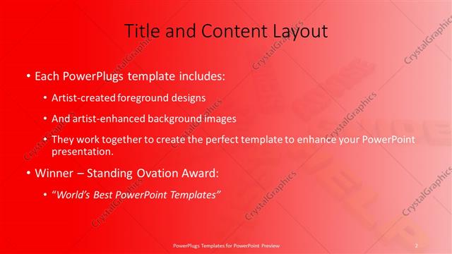Title and Content presentation slide layout