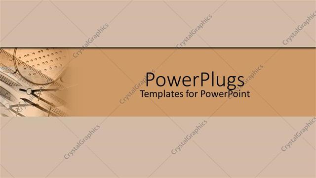  Presentation with architecture construction - Shade of grey with different construction equipments on centered bar