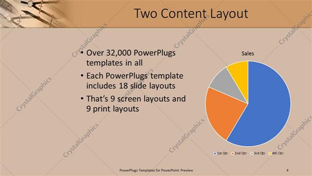 Two Content presentation slide layout
