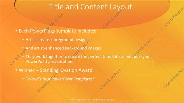 Title and Content presentation slide layout
