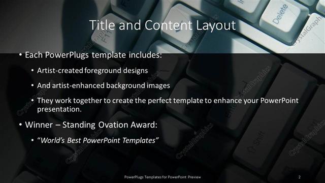 Title and Content presentation slide layout