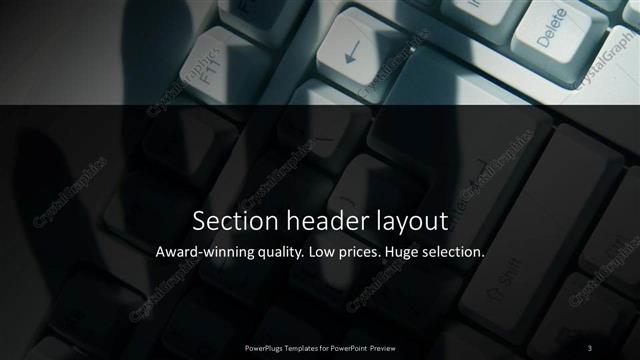 Section Header presentation slide layout