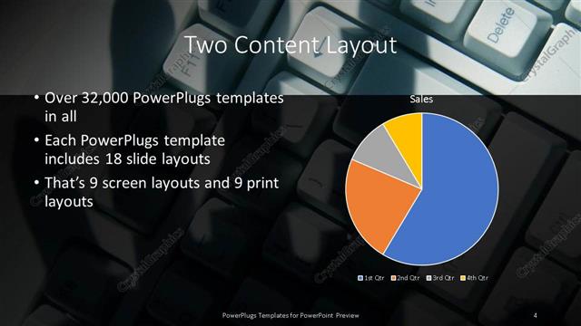Two Content presentation slide layout