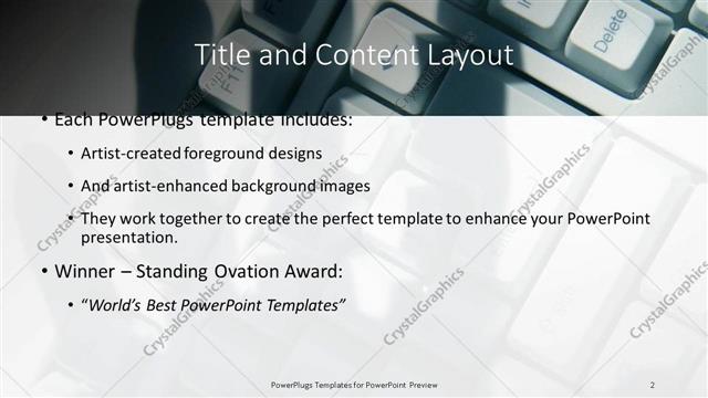 Title and Content presentation slide layout