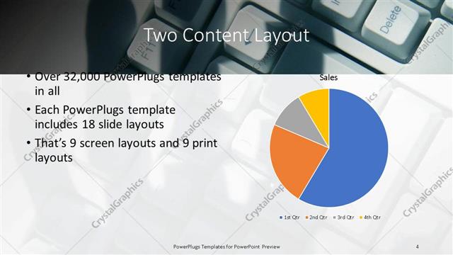 Two Content presentation slide layout