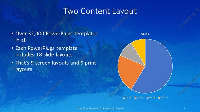 Two Content presentation slide layout