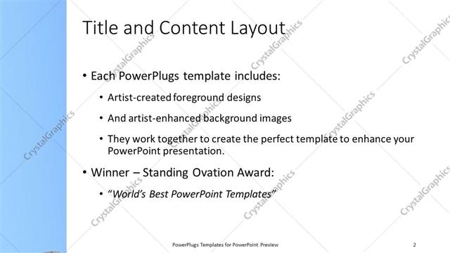 Title and Content presentation slide layout