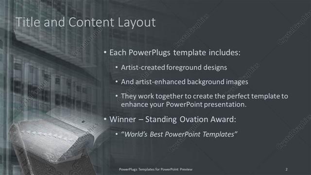Title and Content presentation slide layout