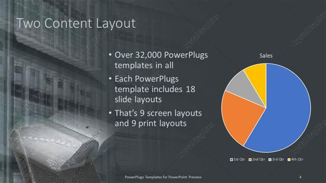 Two Content presentation slide layout