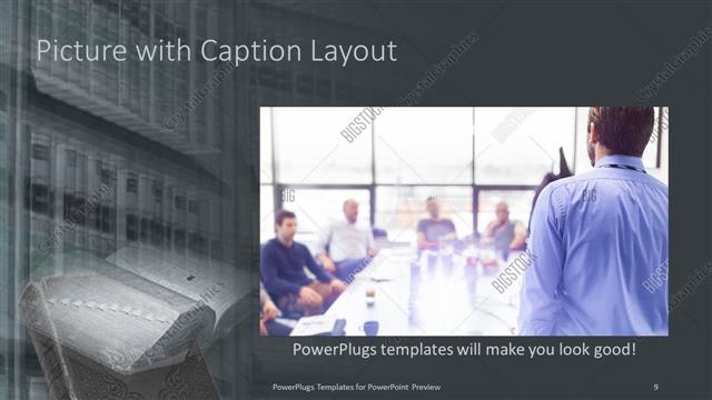 Picture with Caption presentation slide layout
