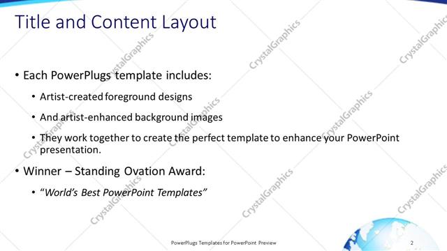 Title and Content presentation slide layout
