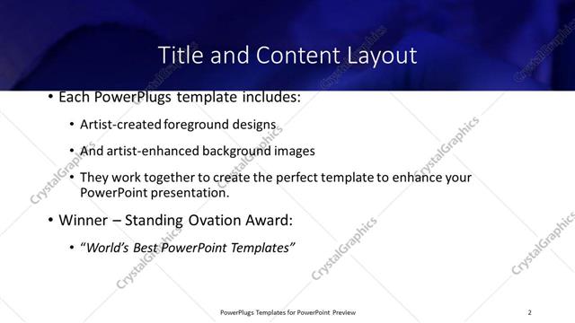 Title and Content presentation slide layout