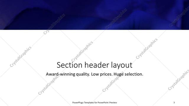 Section Header presentation slide layout