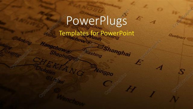  Presentation with shanghai - A map in the background with place for text