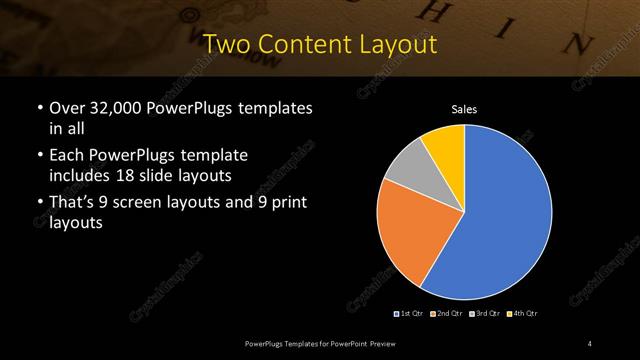 Two Content presentation slide layout