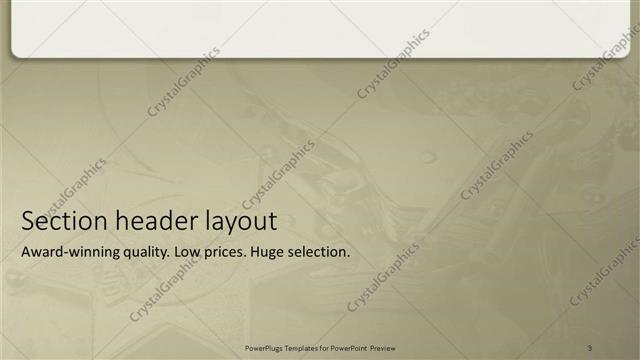 Section Header presentation slide layout