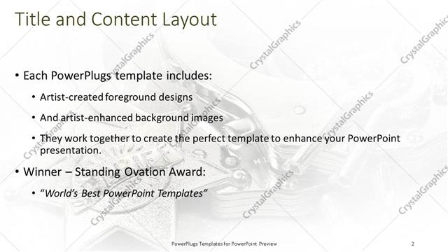 Title and Content presentation slide layout