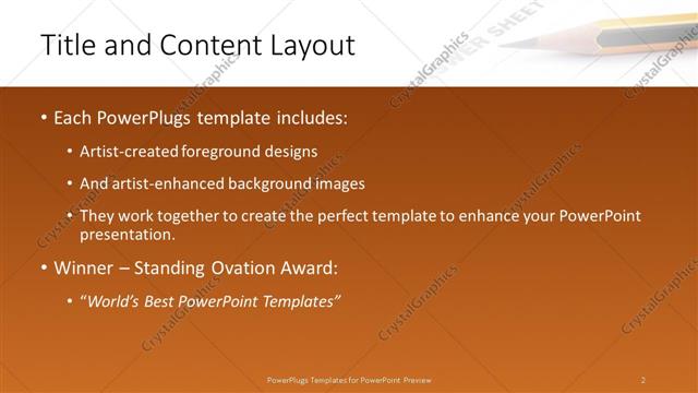 Title and Content presentation slide layout