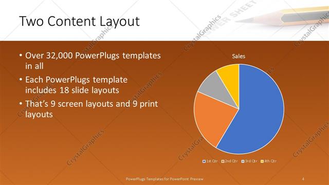 Two Content presentation slide layout