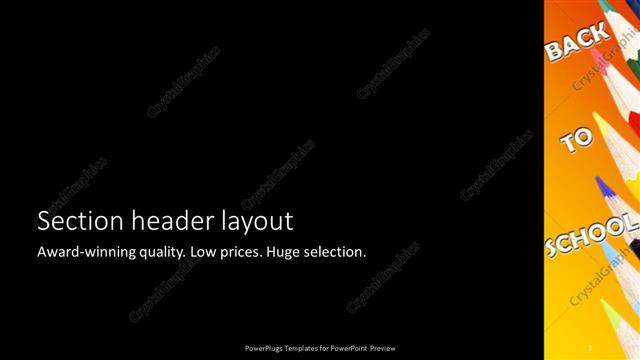 Section Header presentation slide layout