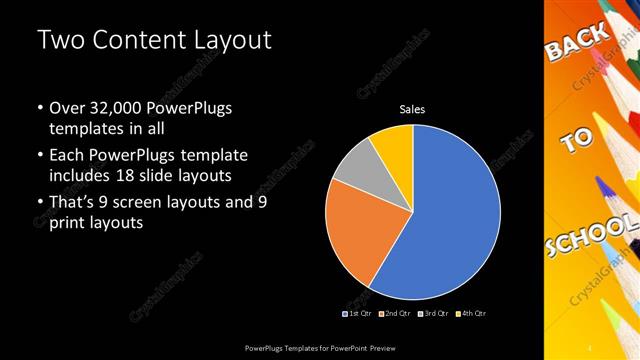 Two Content presentation slide layout