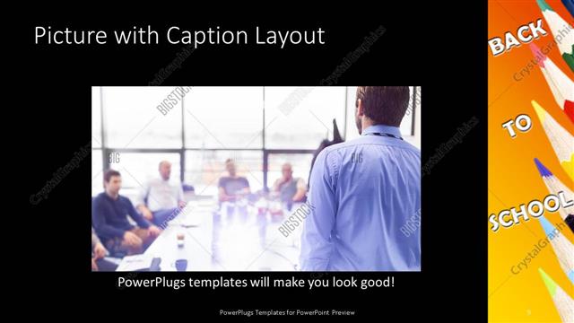 Picture with Caption presentation slide layout