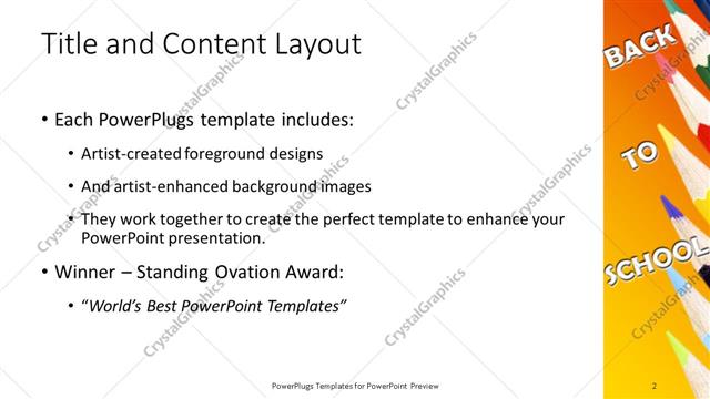 Title and Content presentation slide layout