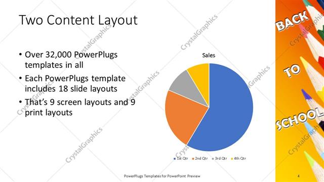 Two Content presentation slide layout