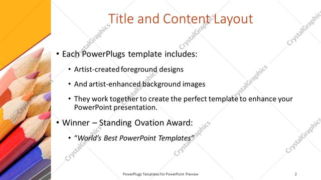 Title and Content presentation slide layout