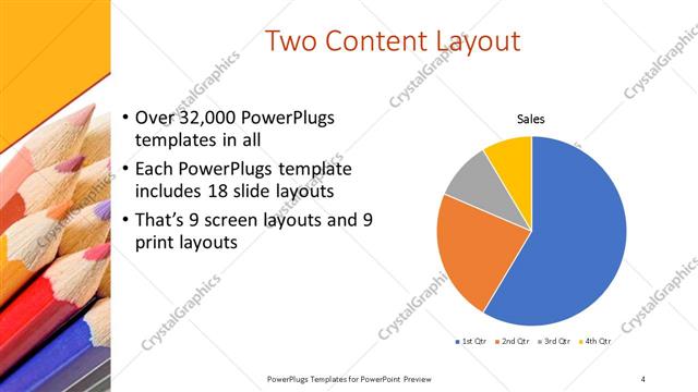 Two Content presentation slide layout