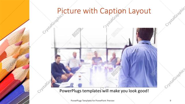 Picture with Caption presentation slide layout