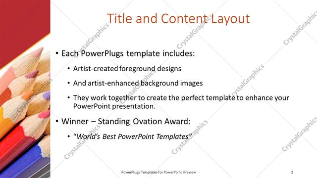 Title and Content presentation slide layout