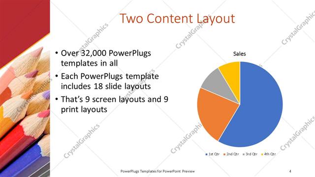 Two Content presentation slide layout