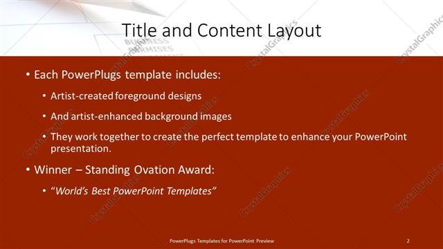 Title and Content presentation slide layout