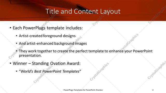 Title and Content presentation slide layout