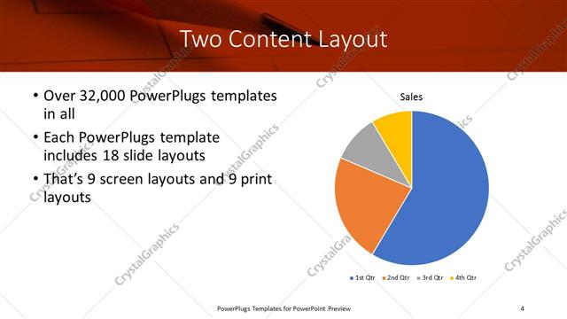 Two Content presentation slide layout