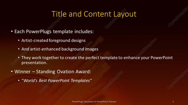 Title and Content presentation slide layout